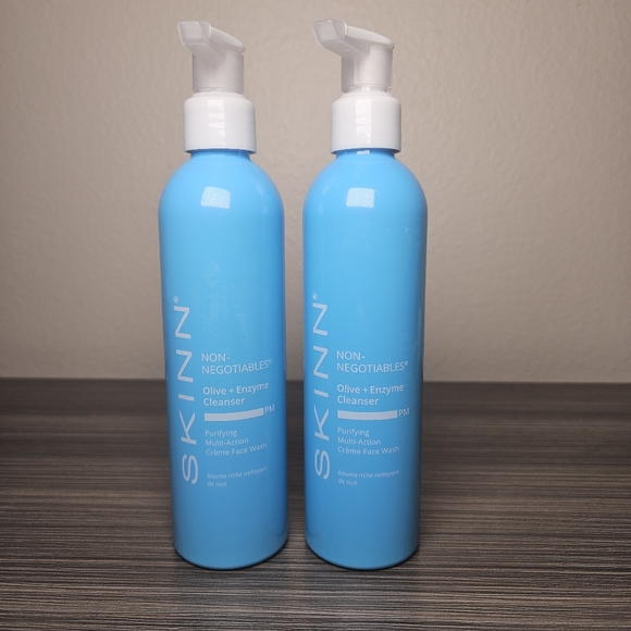 2 SKINN Non Negotiables Olive + EnzymeCleanser Creme Face Wash - NEW 8oz ea